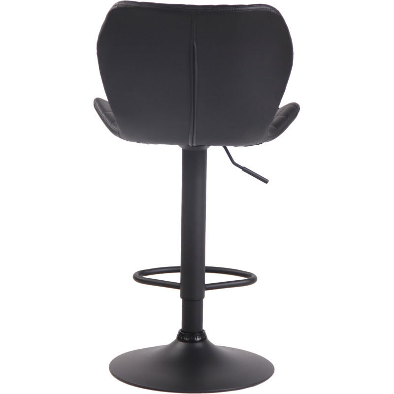 Tabouret de bar en liège simili cuir noir
