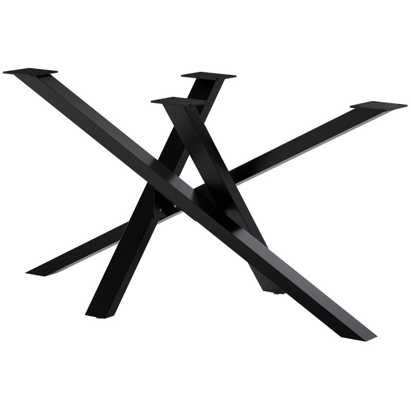 Pieds de table Finney 140x70x72 noirs