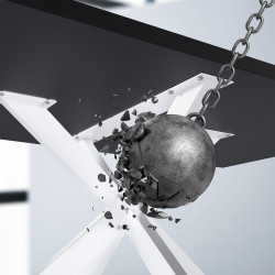 Pieds de table Biloxi 100x100 cm blancs