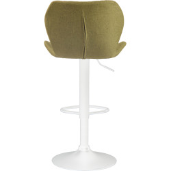 Tabouret de bar en tissu liège vert