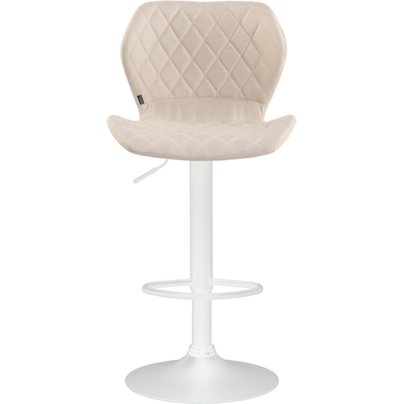 Tabouret de bar en tissu liège crème