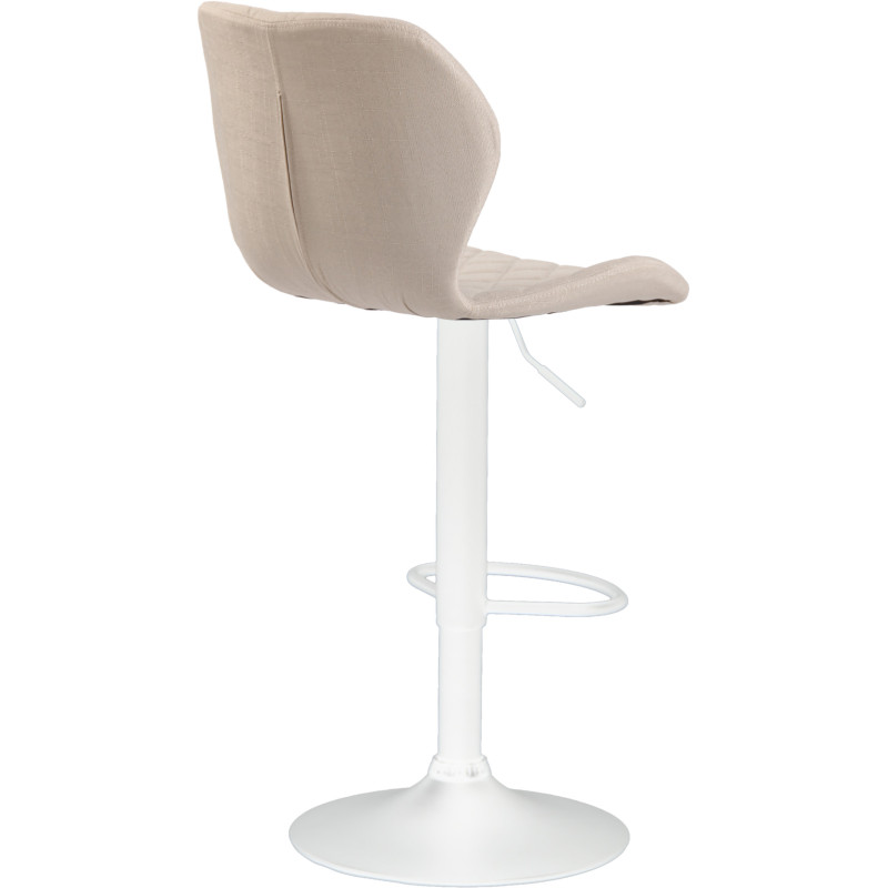 Tabouret de bar en tissu liège crème