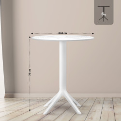Table ronde Lacota, 60 cm, blanche
