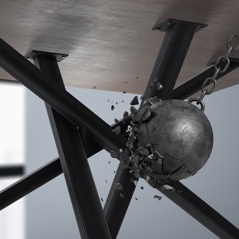 Pieds de table Finney 140x70x72 noir antique