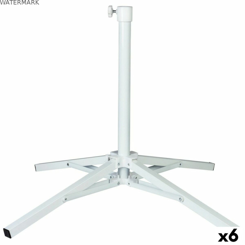 Base pour parapluie Aktive Blanc Métal 65 x 60,5 x 65 cm (6 Unités)