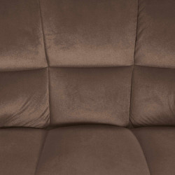 Tabouret de bar Damaso E en velours avec structure à 4 pieds marron