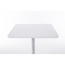 Table haute carrée blanche