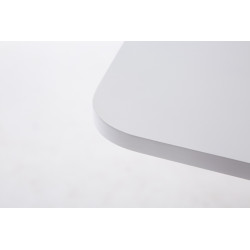 Tavolino quadrato da appoggio con ripiano in legno bianco