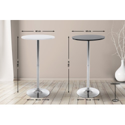 table ronde blanche sur pied