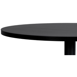 Mesa Alta de Bar con Tablero Redondo Negro/negro