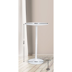Table ronde haute, blanche/blanche