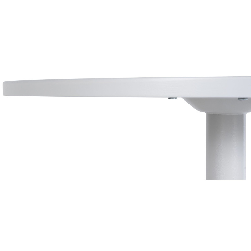 Mesa Alta de Bar con Tablero Redondo Blanco/blanco