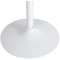 Mesa Alta de Bar con Tablero Redondo Blanco/blanco