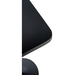 Table de bar carrée, noire/noire