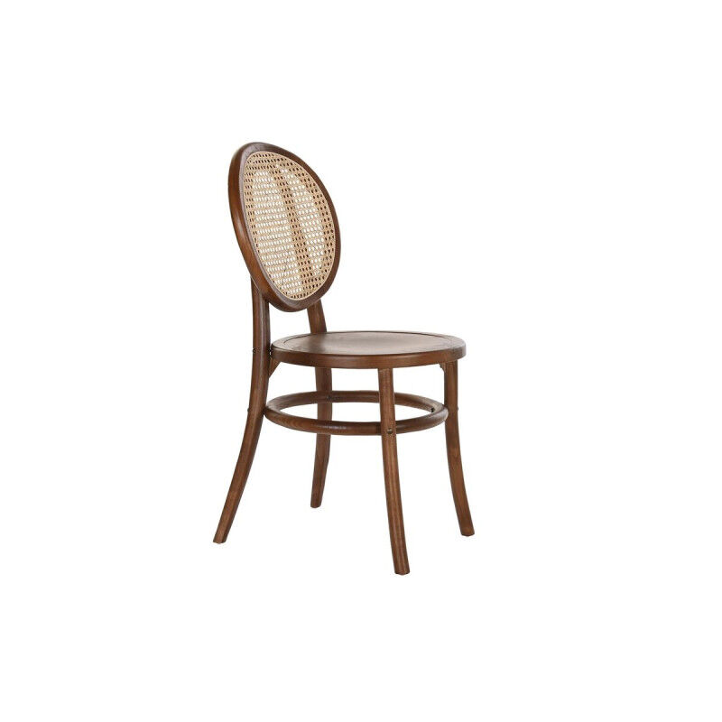 Chaise DKD Home Decor Brun foncé Rotin Bois 43 x 43 x 89 cm Grille