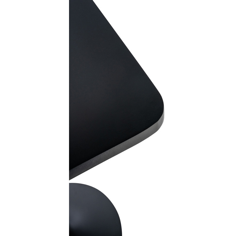 Table de bar carr?e, noire/noire