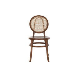 Chaise DKD Home Decor Brun foncé Rotin Bois 43 x 43 x 89 cm Grille