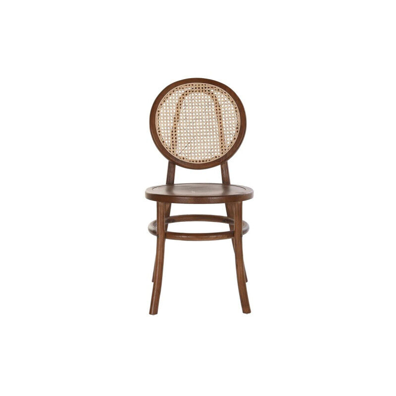 Chaise DKD Home Decor Brun foncé Rotin Bois 43 x 43 x 89 cm Grille