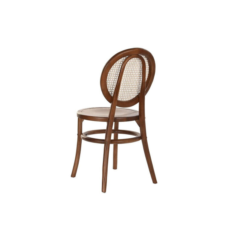 Chaise DKD Home Decor Brun foncé Rotin Bois 43 x 43 x 89 cm Grille