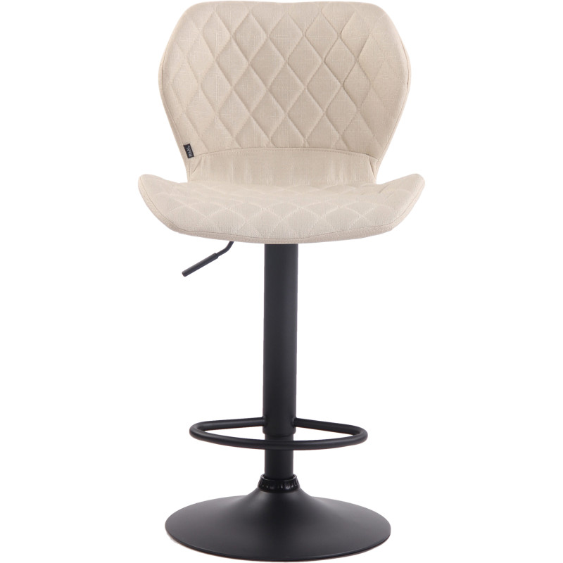 Tabouret de bar en tissu liège crème