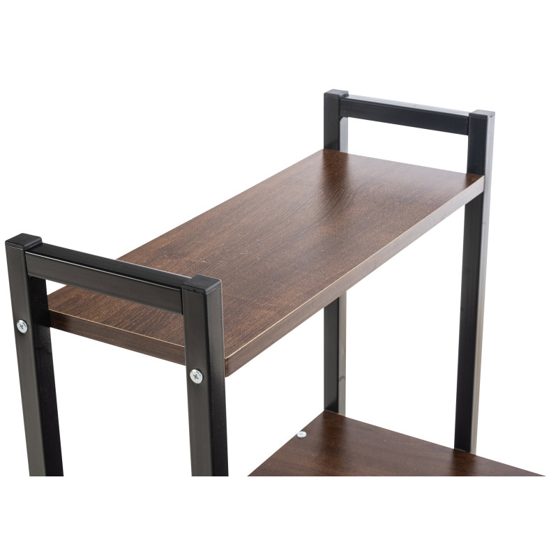 Escritorio Poe De Madera Con Estantería Nogal