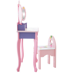 Coiffeuse pour enfants Emilia rose