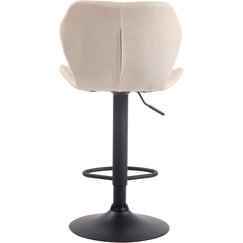 Tabouret de bar en tissu liège crème