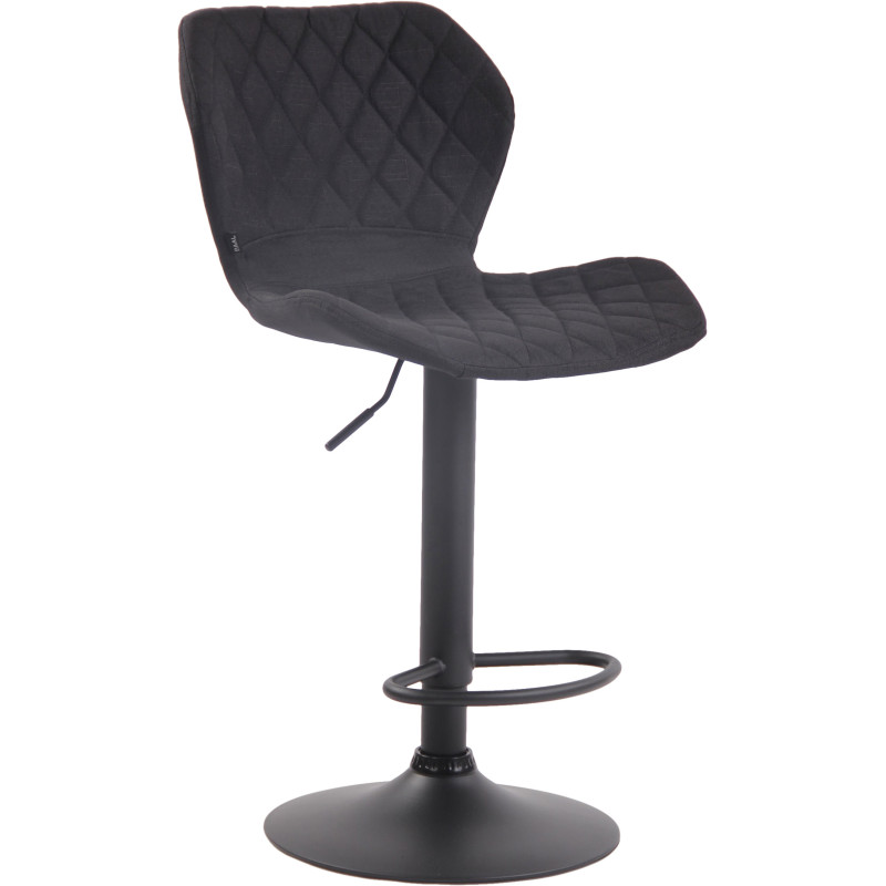 Tabouret de bar en tissu liège noir