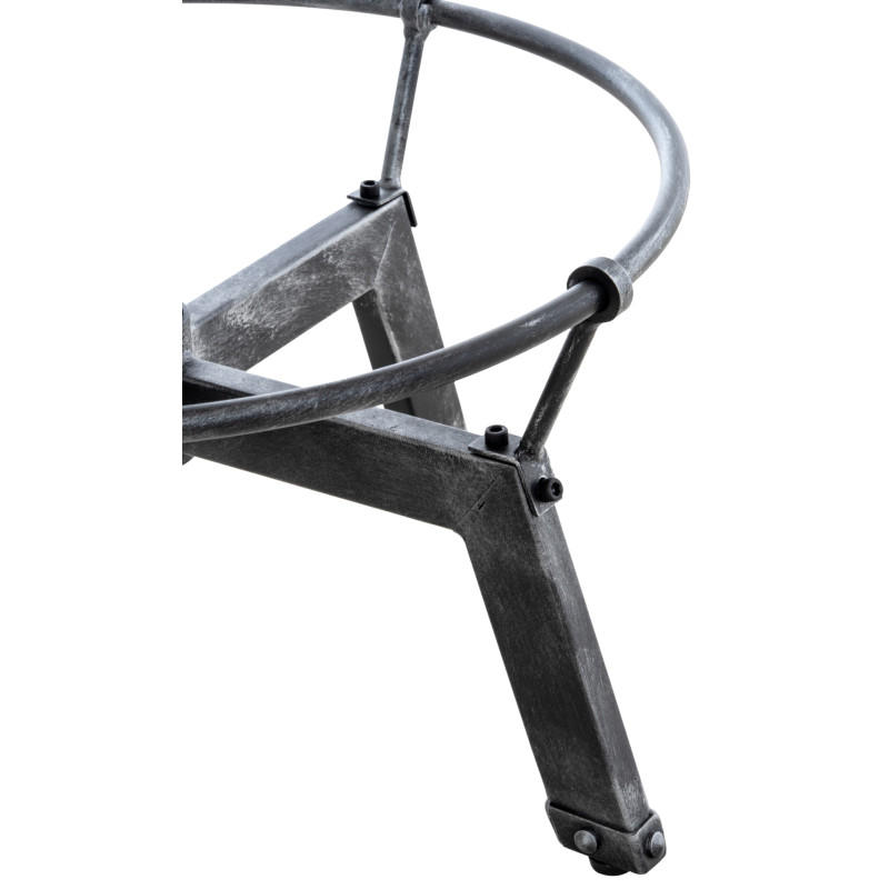 Tavolo design industriale Malita Argento antico