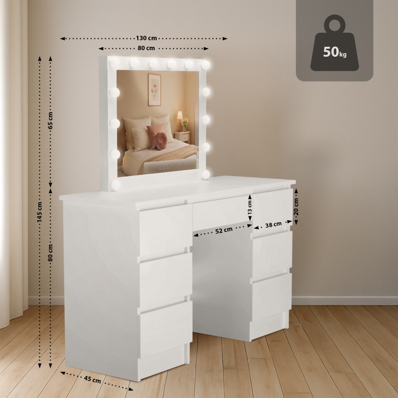 Coiffeuse blanche Duffy