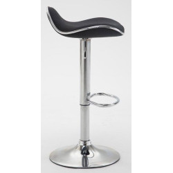 Lot de 2 tabourets de bar en tissu Shanghai C noir