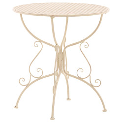 Mesa jardin Amanda Ø 70 cm Crema antiguo