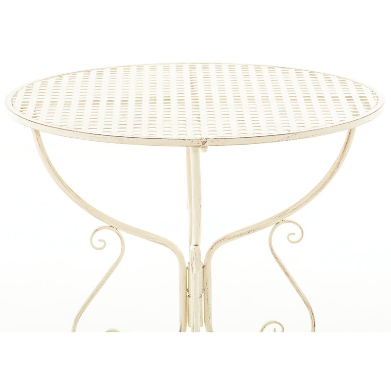 Mesa jardin Amanda Ø 70 cm Crema antiguo