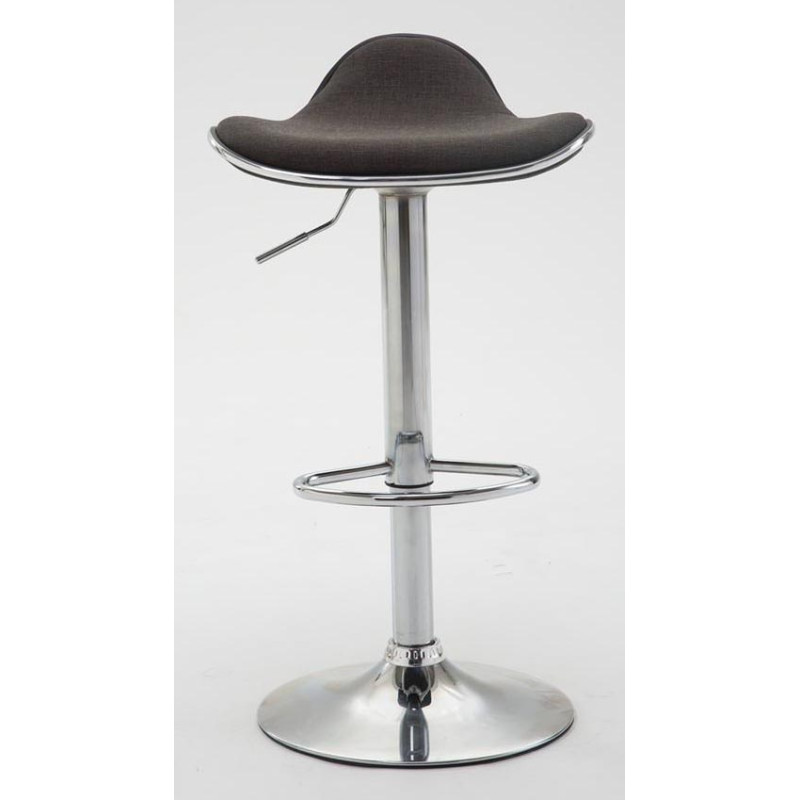 Lot de 2 tabourets de bar en tissu Shanghai C gris foncé