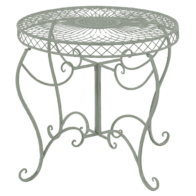 Tavolino Giardino in Ferro Sheela verde antico
