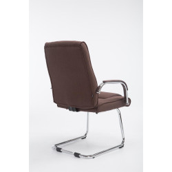 Chaise visiteur en tissu Attila | brun