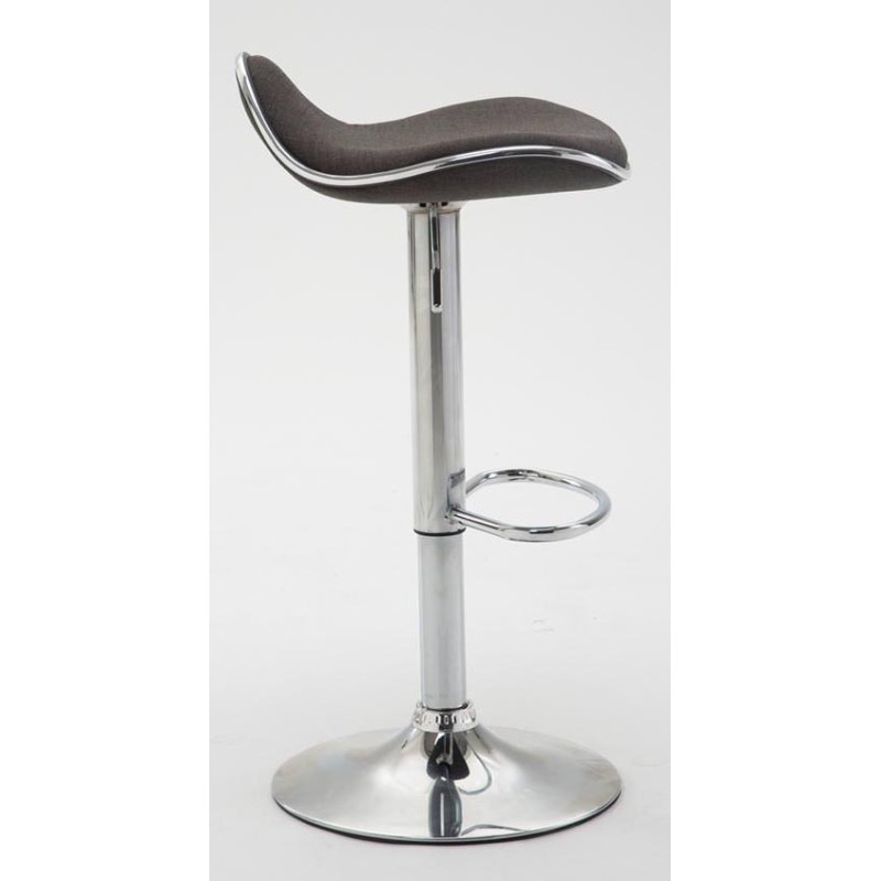 Lot de 2 tabourets de bar en tissu Shanghai C gris foncé