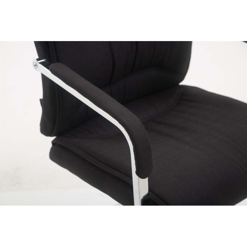 Chaise visiteur XL en tissu Anubis | noir