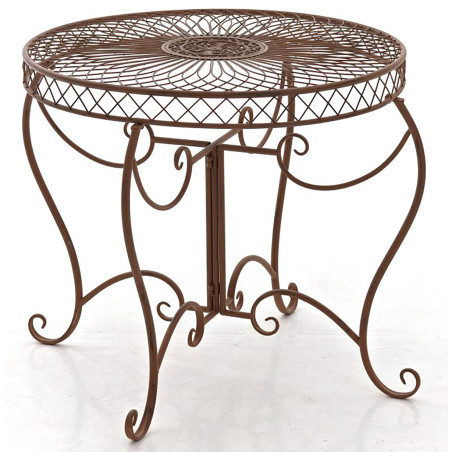 Table Sheela, marron antique