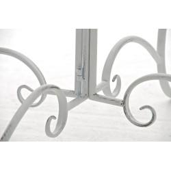 Tavolino Giardino in Ferro Sheela bianco antico