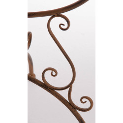 Mesa jardin Amanda Ø 70 cm Marrón antiguo