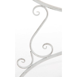 Mesa jardin Amanda Ø 70 cm Blanco antiguo