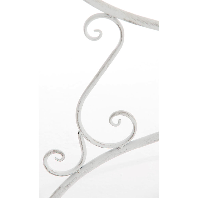 Mesa jardin Amanda Ø 70 cm Blanco antiguo
