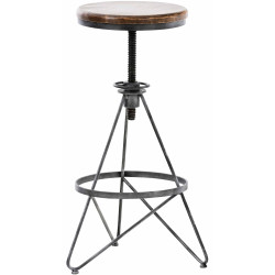 Lot de 2 tabourets de bar Karla argent