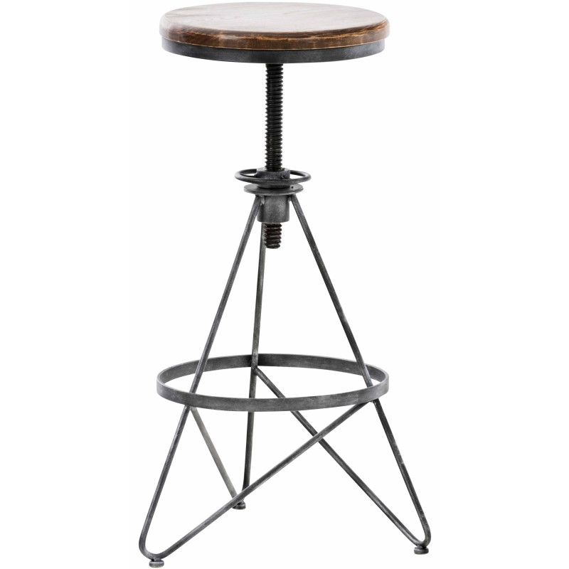 Lot de 2 tabourets de bar Karla argent