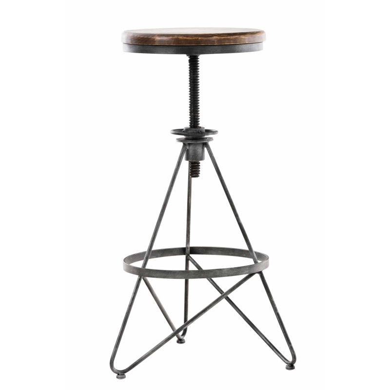 Lot de 2 tabourets de bar Karla argent