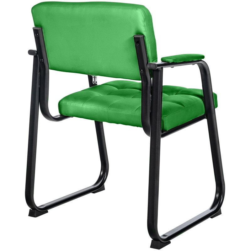 Chaise visiteur Canada B en cuir artificiel | vert