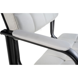 Chaise visiteur Canada B en cuir artificiel | blanc