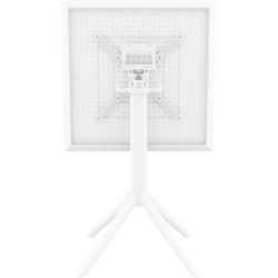 Table pliante Sky, carr?e, blanche