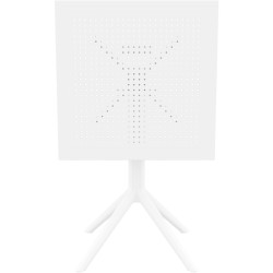 Table pliante Sky, carr?e, blanche